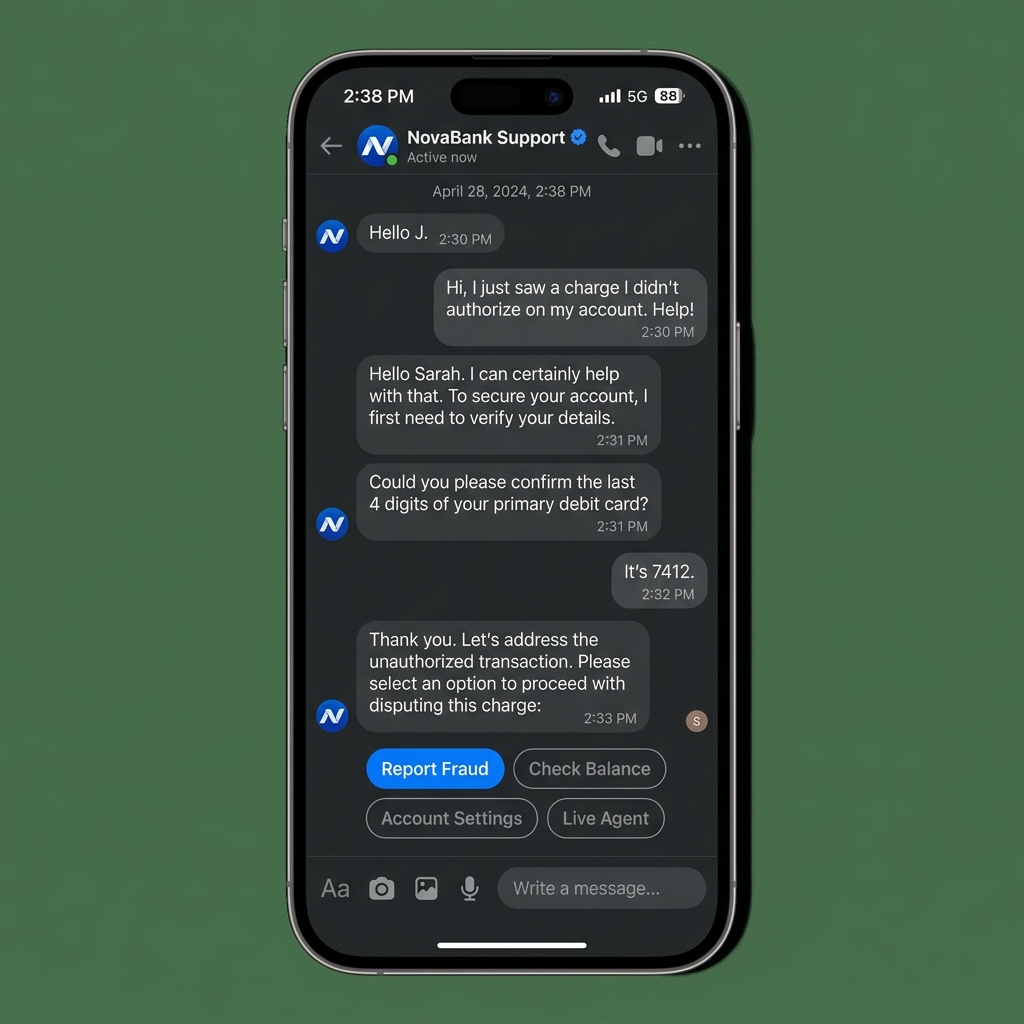 Facebook Messenger Bank Bot