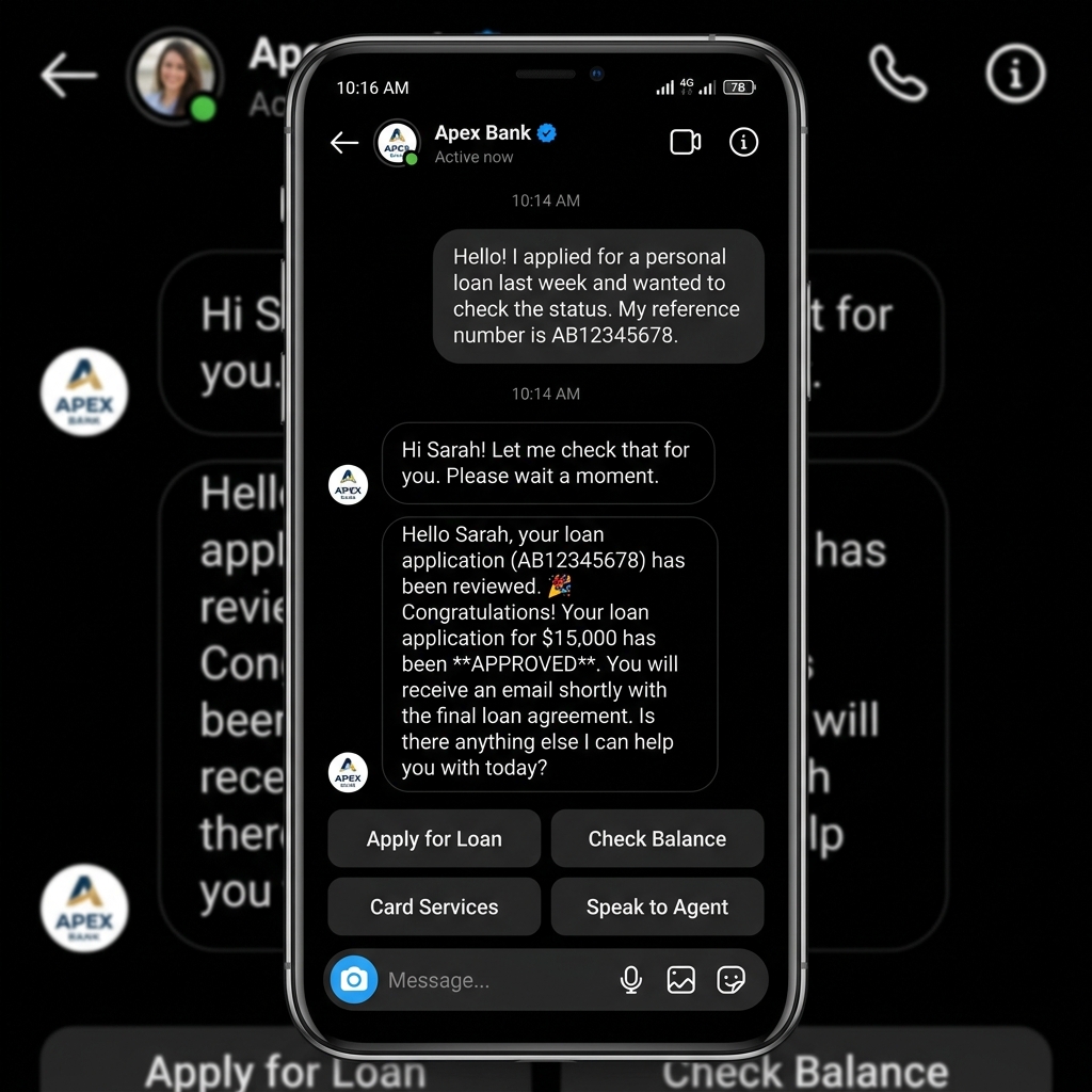Instagram Bank Support & Sales Bot