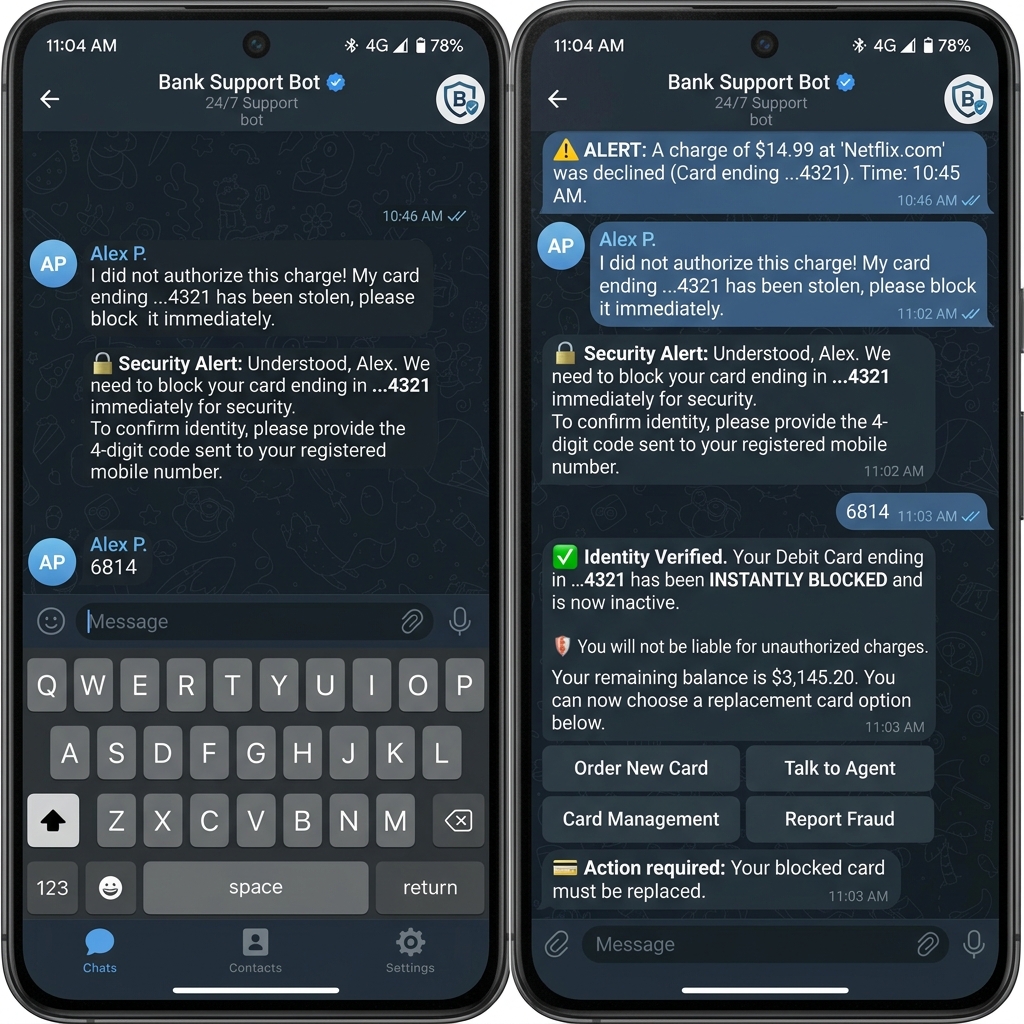 Telegram Bank Support Bot