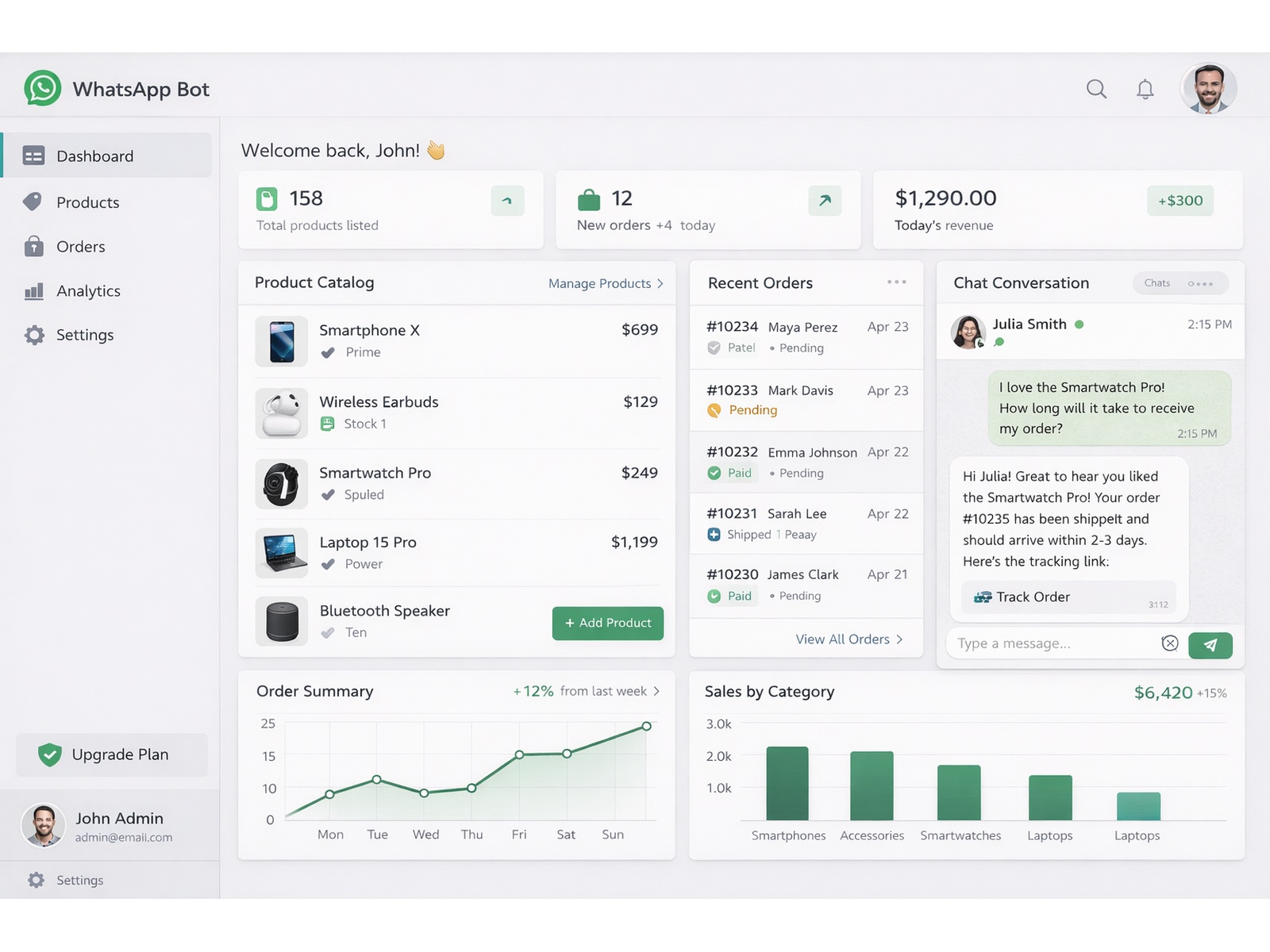 WhatsApp E-commerce Bot
